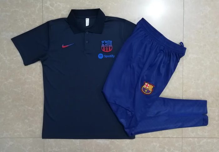 Barcelona 22/23 Polo Shirt Navy Blue - 图片 9
