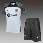 Barcelona 23-24 Light Gray Short Sleeve Training Suit