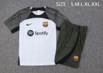 Barcelona 23-24 Light Gray Short Sleeve Training Suit - 图片 2