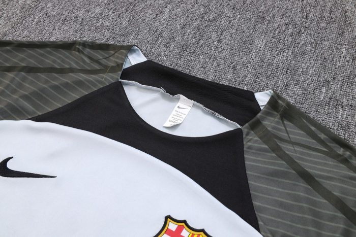 Barcelona 23-24 Light Gray Short Sleeve Training Suit - 图片 6