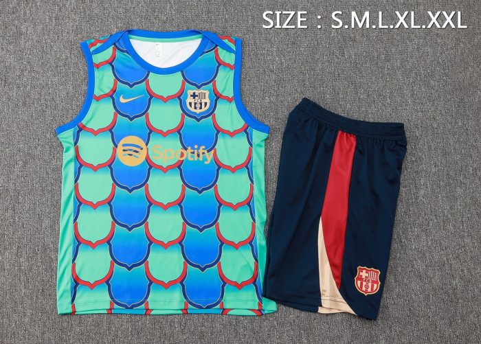 Barcelona 24/25 Vest Light Green Splatter - 图片 2