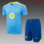 Barcelona Light Blue Short Sleeve Training Suit
