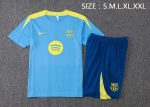 Barcelona Light Blue Short Sleeve Training Suit - 图片 2