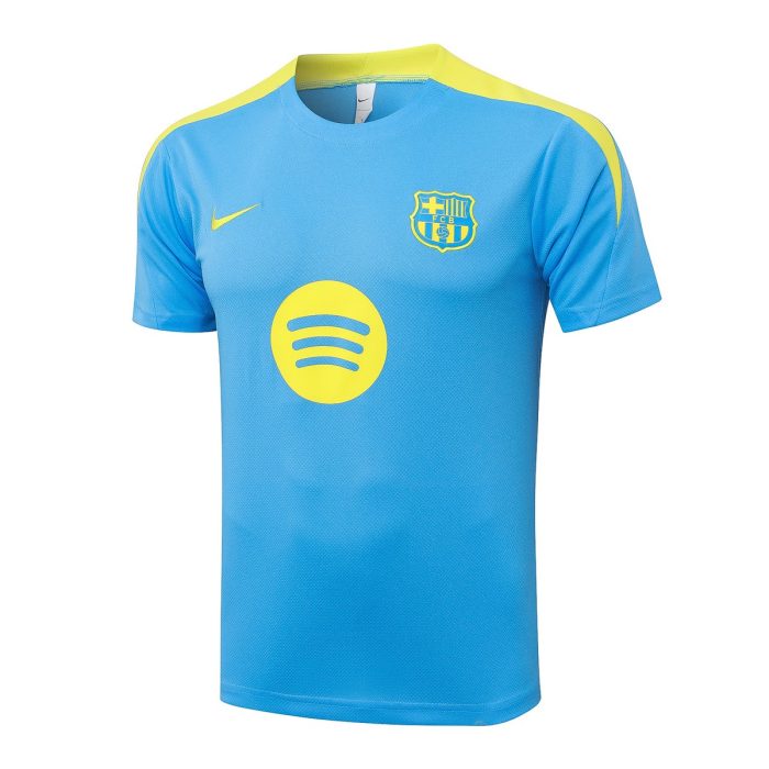 Barcelona Light Blue Short Sleeve Training Suit - 图片 8