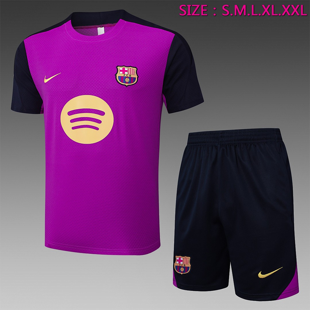 JER-2797_1 Barcelona Purple Short Sleeve Training Suit - 图片 1