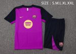 Barcelona Purple Short Sleeve Training Suit - 图片 2