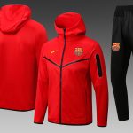 Barcelona 22/23 Red Long Zip Jacket with Hood