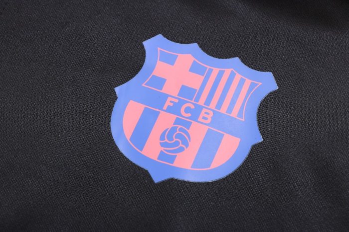 Barcelona 22/23 Long Zip Jacket Black - 图片 3