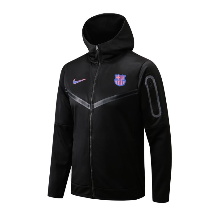 Barcelona 22/23 Long Zip Jacket Black - 图片 8