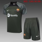 Barcelona 23-24 Dark Green Short Sleeve Training Suit