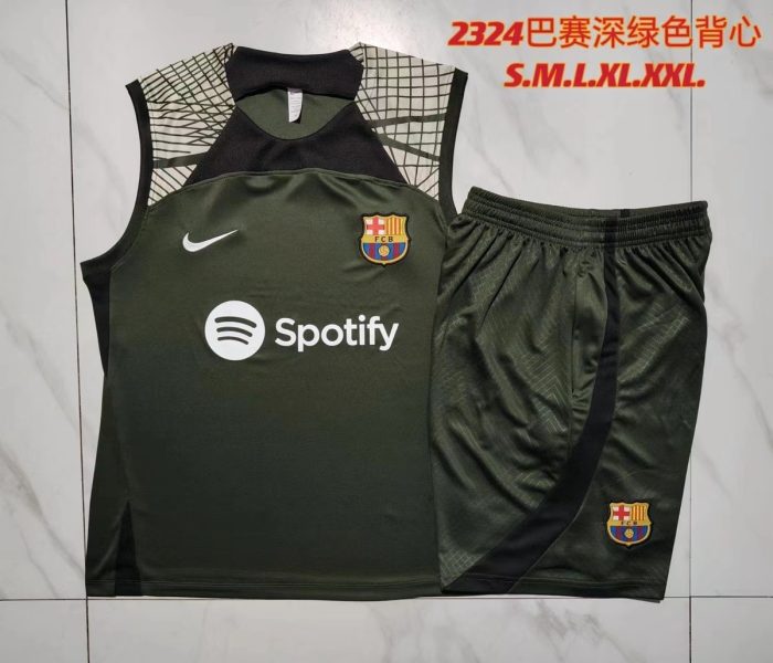 Barcelona 23/24 Dark Green Vest - 图片 9
