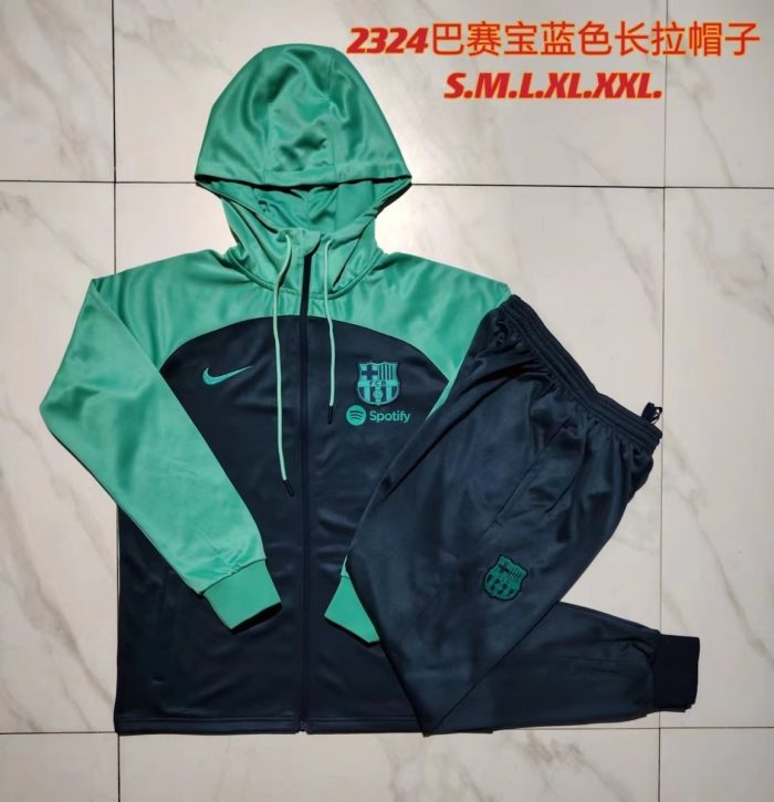 Barcelona 23-24 Long Zip Jacket Blue - 图片 9
