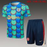 Barcelona 24/25 Green Splash Short Sleeve Training Suit