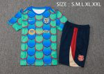Barcelona 24/25 Green Splash Short Sleeve Training Suit - 图片 2