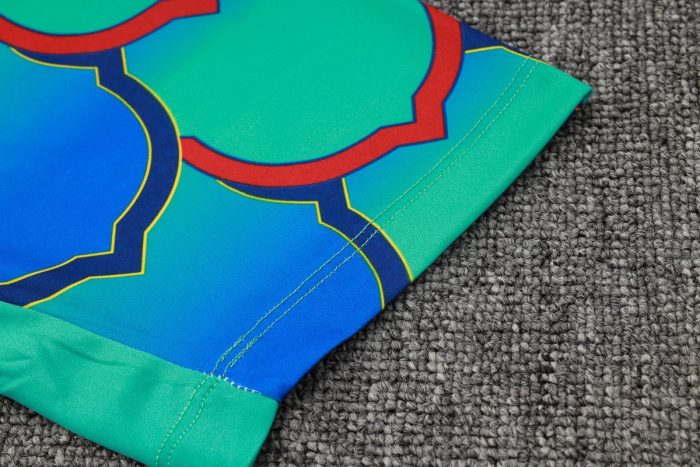 Barcelona 24/25 Green Splash Short Sleeve Training Suit - 图片 5