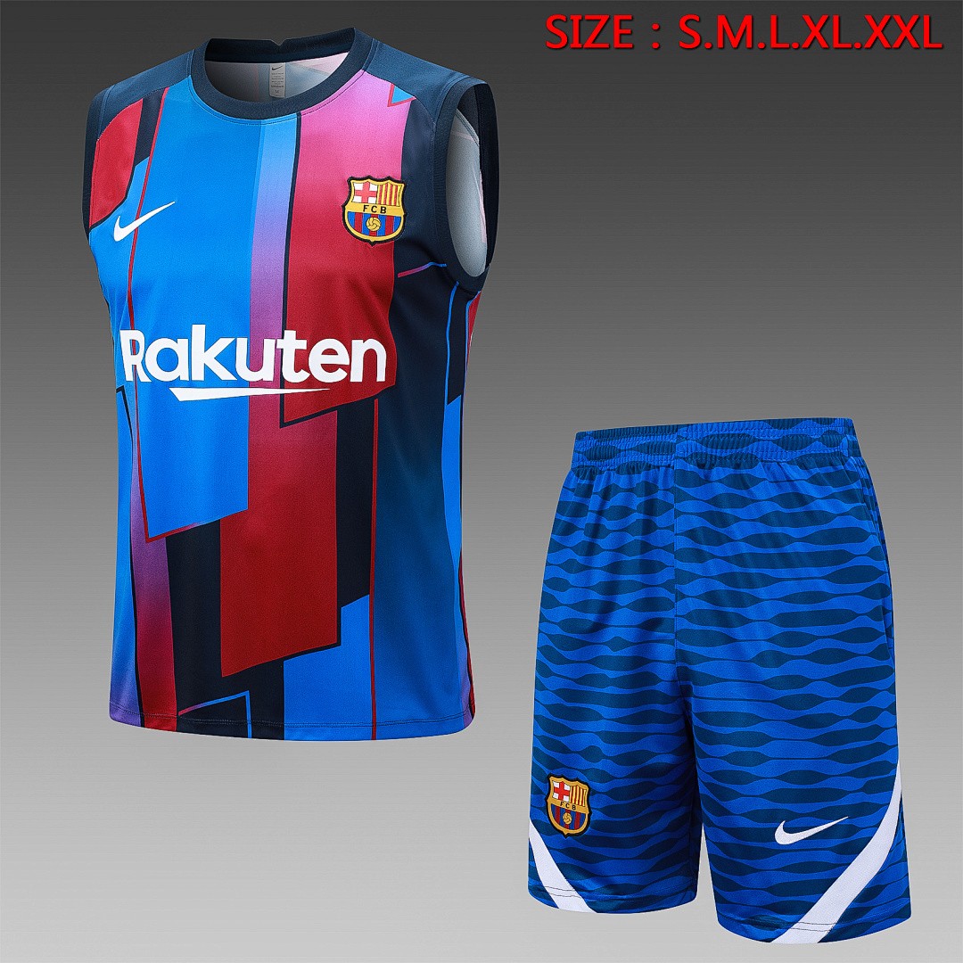 JER-2813_1 Barcelona 23/24 Vest (Colorful Blue, Ink Spray) - 图片 1