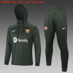 Barcelona 23/24 Half-Zip Hoodie Dark Green Kids