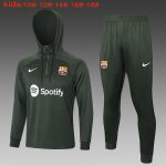 Barcelona 23/24 Half-Zip Hoodie Dark Green Kids - 图片 2