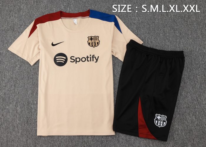 Barcelona 24/25 Short Sleeve Training Jersey - Earth Yellow - 图片 2
