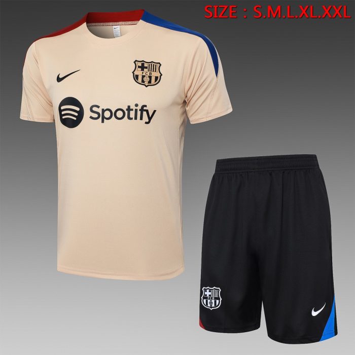 Barcelona 24/25 Short Sleeve Training Jersey - Earth Yellow - 图片 8