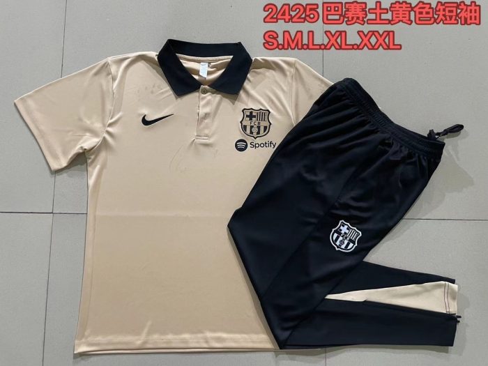 Barcelona 24/25 Polo Shirt Earth Yellow - 图片 9