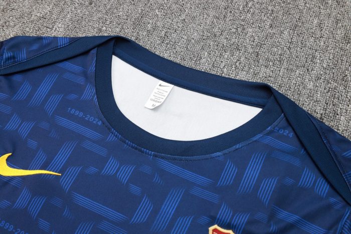 Barcelona 24-25 Short Sleeve Training Jersey Blue Splatter - 图片 6