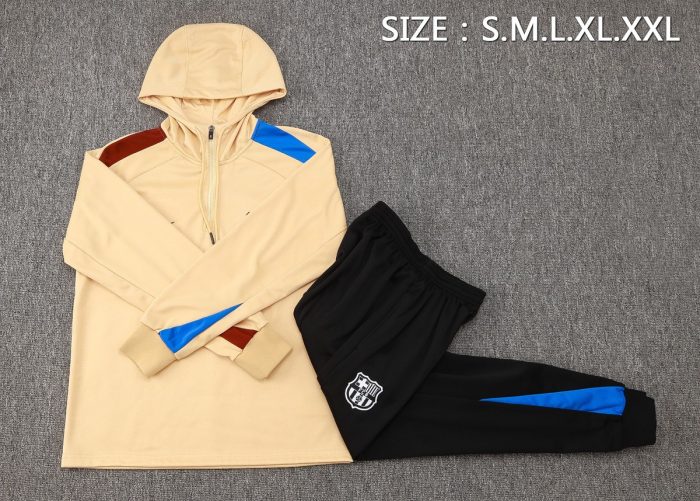 Barcelona 24/25 Half-Zip Hoodie Earth Yellow - 图片 2