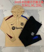 Barcelona 24/25 Half-Zip Hoodie Earth Yellow - 图片 9