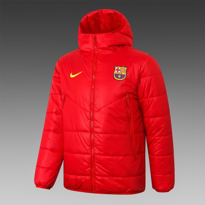 2021 Barcelona Red Cotton Jacket S-2XL - 图片 3