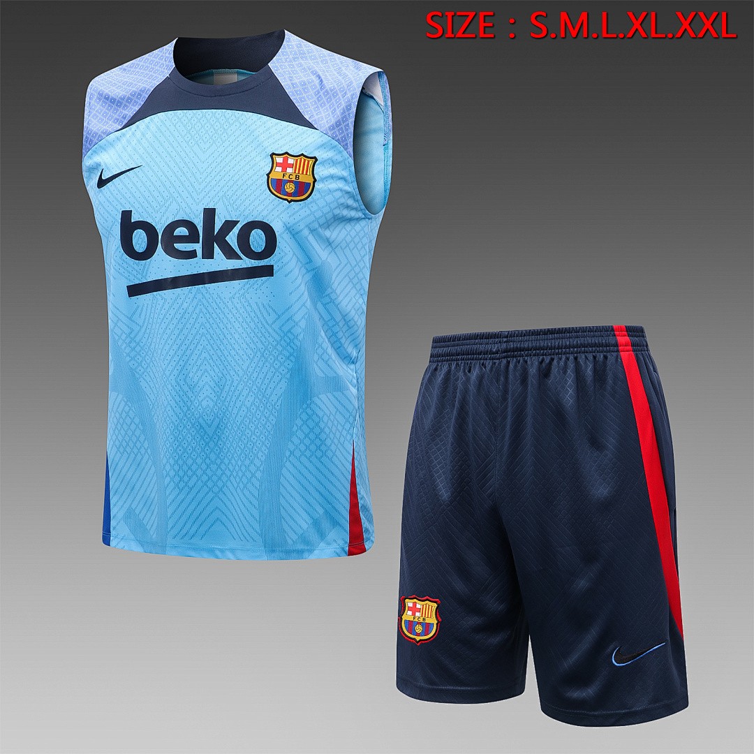JER-2826_1 Barcelona 22/23 Light Blue Vest - 图片 1