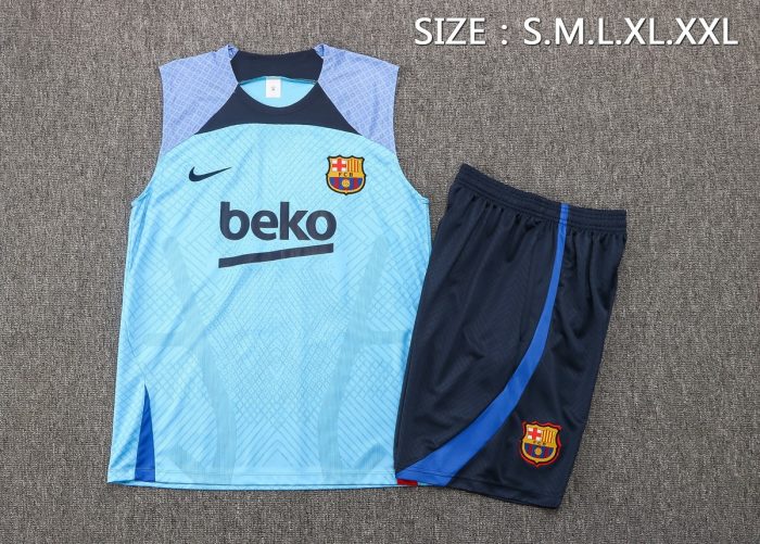 Barcelona 22/23 Light Blue Vest - 图片 2