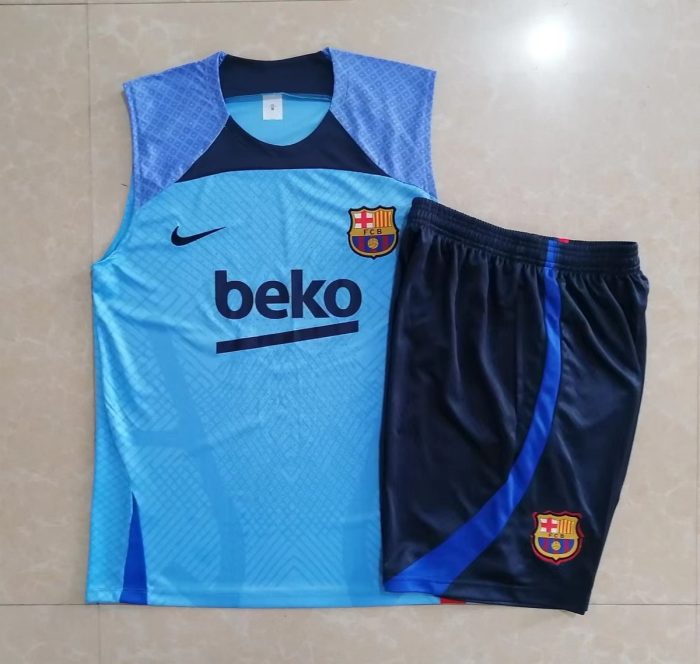 Barcelona 22/23 Light Blue Vest - 图片 9