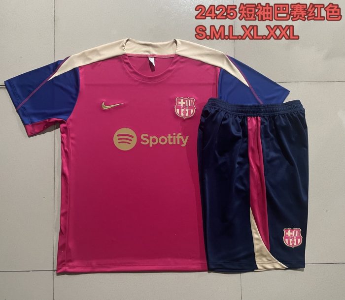 Barcelona 24-25 Red Short Sleeve Training Kit - 图片 9