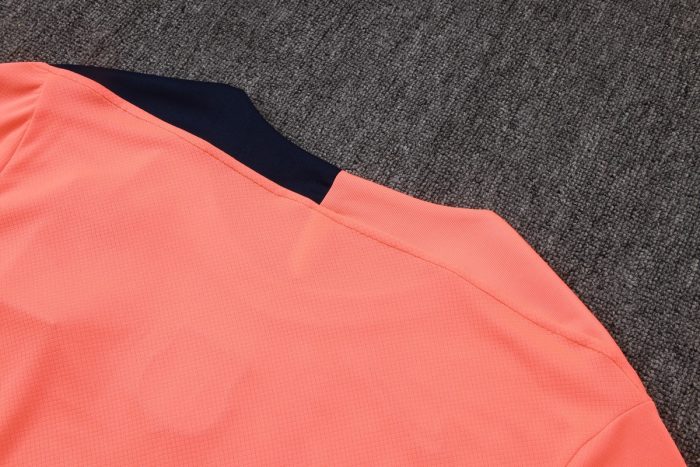 Barcelona Fluorescent Orange Short Sleeve Training Suit - 图片 3