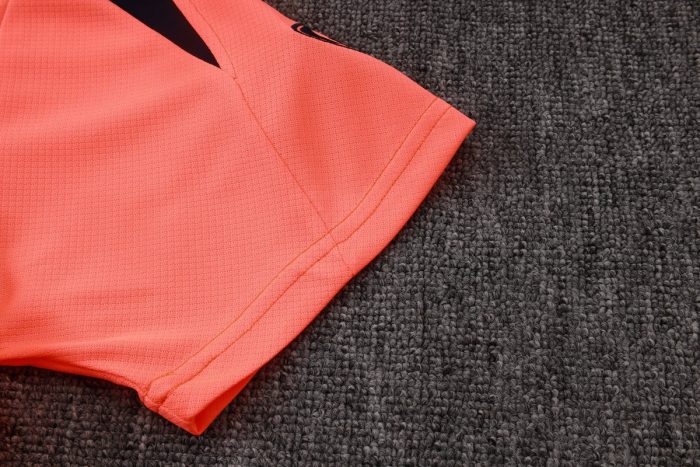 Barcelona Fluorescent Orange Short Sleeve Training Suit - 图片 4