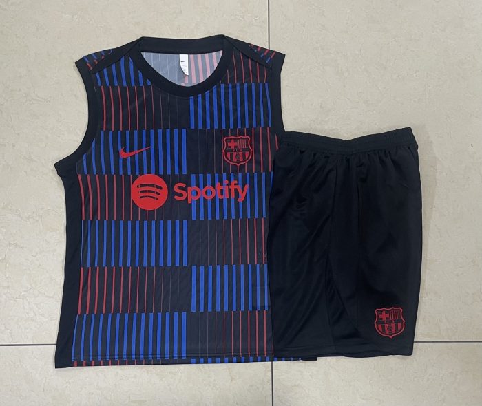 Barcelona 24/25 Vest Black (Vertical Stripe Spray Print) - 图片 9