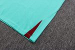Barcelona 22-23 Green Sleeves Blue Short Sleeve Training Suit (with Pants) - 图片 4