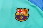 Barcelona 22-23 Green Sleeves Blue Short Sleeve Training Suit (with Pants) - 图片 5