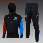 Barcelona 24/25 Long Zip Hoodie Black