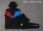 Barcelona 24/25 Long Zip Hoodie Black - 图片 2