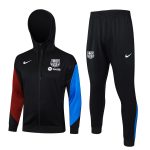 Barcelona 24/25 Long Zip Hoodie Black - 图片 8