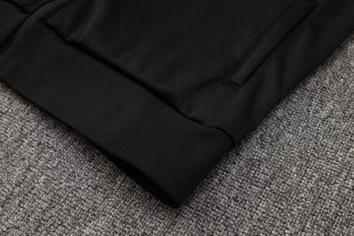 Barcelona 24/25 Long Zip Hoodie Black - 图片 4