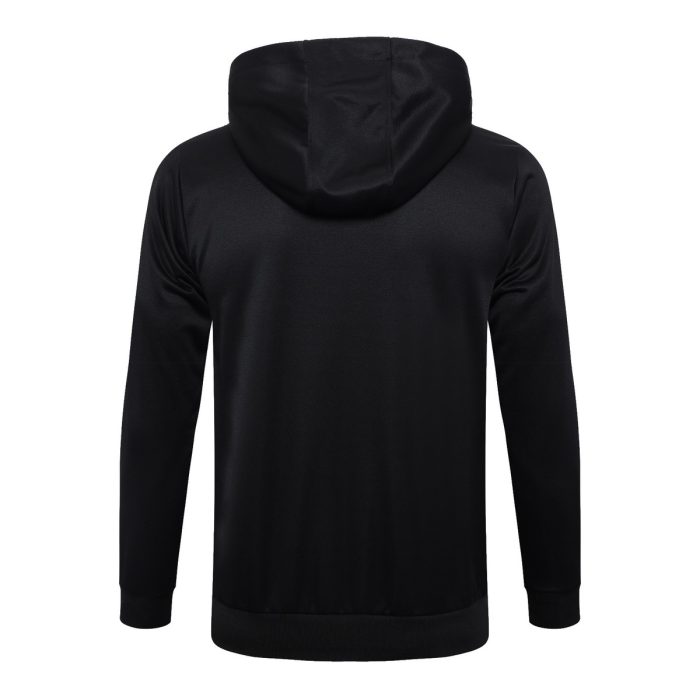 Barcelona 24/25 Long Zip Hoodie Black - 图片 7