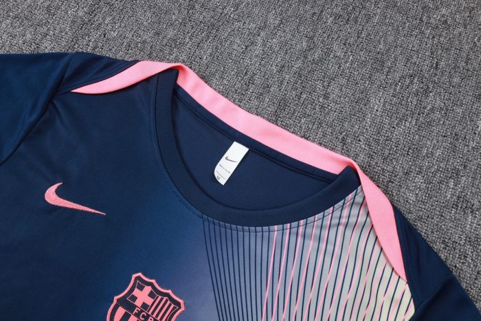Barcelona Short Sleeve Training Shirt Blue - 图片 6