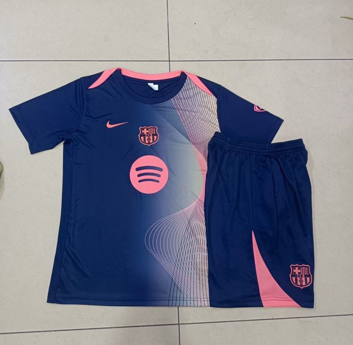 Barcelona Short Sleeve Training Shirt Blue - 图片 9