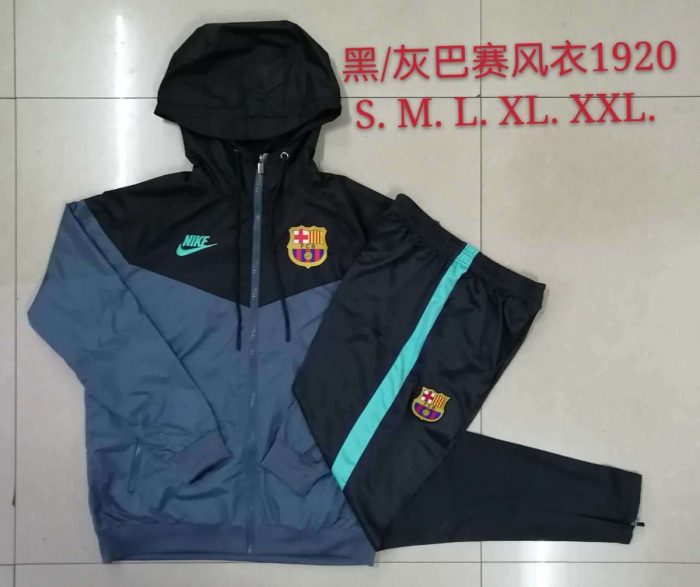 Barcelona 19-20 Black Windbreaker S-2XL - 图片 9