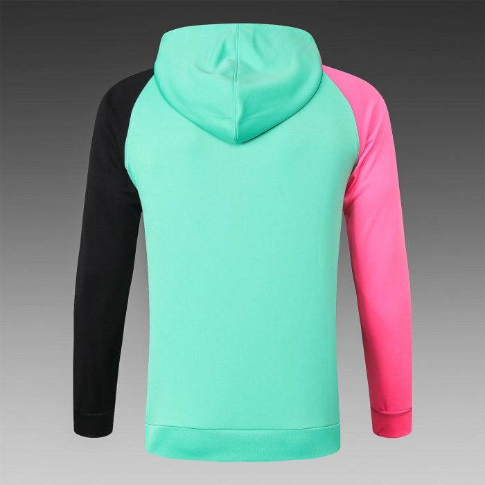 Barcelona 2021 Long Zip Hoodie Light Green - 图片 3