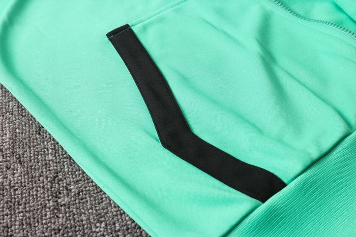 Barcelona 2021 Long Zip Hoodie Light Green - 图片 7