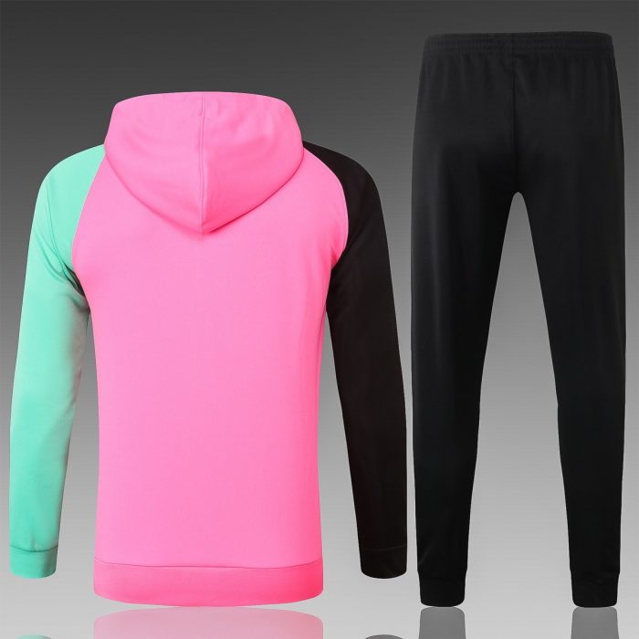 Barcelona 2021 Long Zipper Hoodie Pink - 图片 2