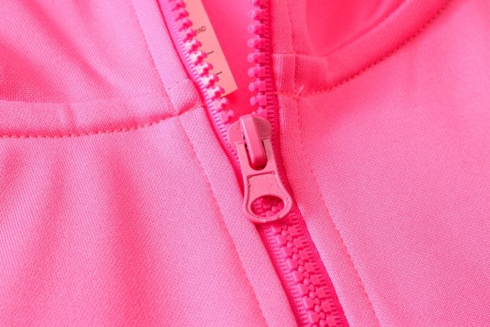 Barcelona 2021 Long Zipper Hoodie Pink - 图片 8